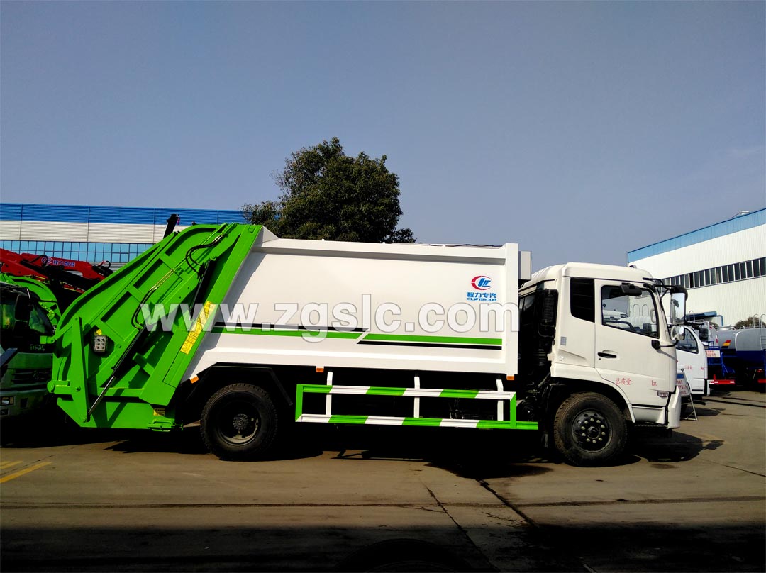 東風天錦壓縮垃圾車_壓縮垃圾車操作視頻