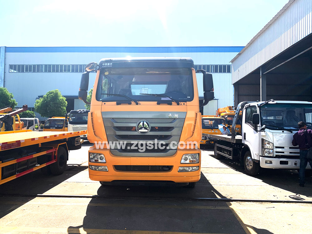 重汽豪瀚聯體一拖一清障車_重汽豪瀚聯體一拖一清障車報價