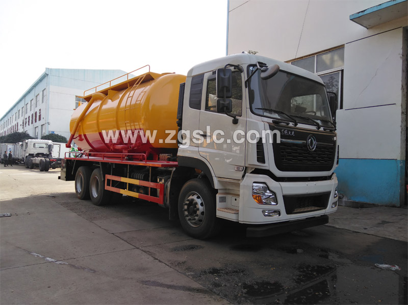 東風天龍后雙橋清洗吸污車